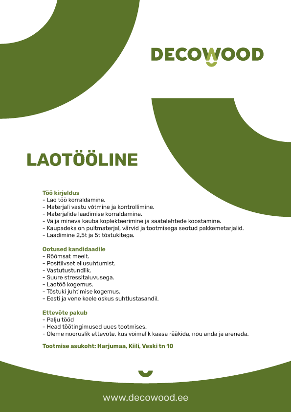 decowood_töökuulutus